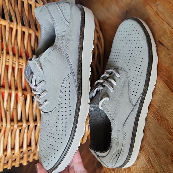 Merrell Women’s Sleet Gray Leather Oxford Sneaker Size 8.5 - Picture 7 of 12